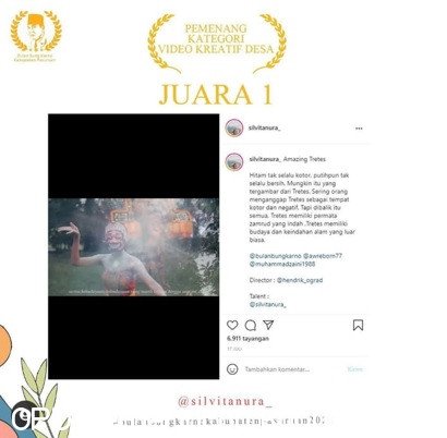 Juara 1 Kategori Video Kreatif Desa Kecamatan Prigen Tahun 2021