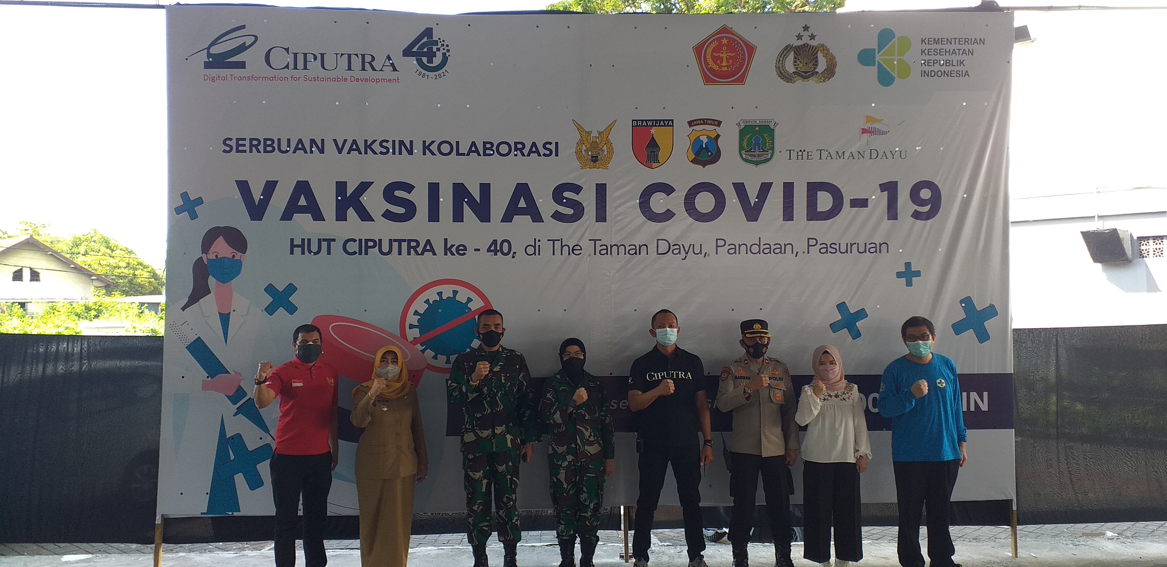 Serbuan Vaksin Kolaborasi TNI, Polri, Pemerintah Kabupaten Pasuruan